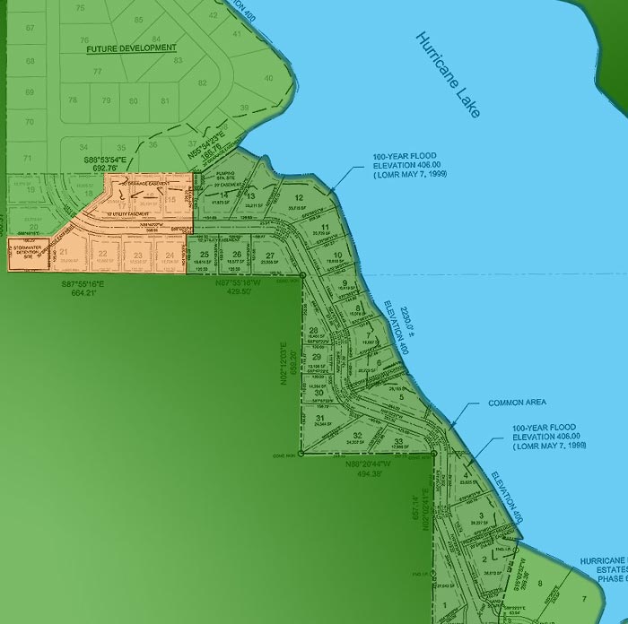 Westshores Development in Hurricane Lake