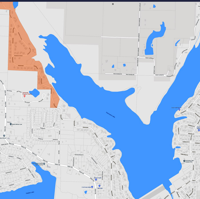 Westshores Development in Hurricane Lake